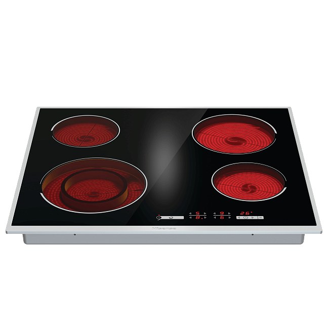 Hisense E6432X 4 Gözlü 60 cm Cam Elektrikli Ankastre Ocak Siyah