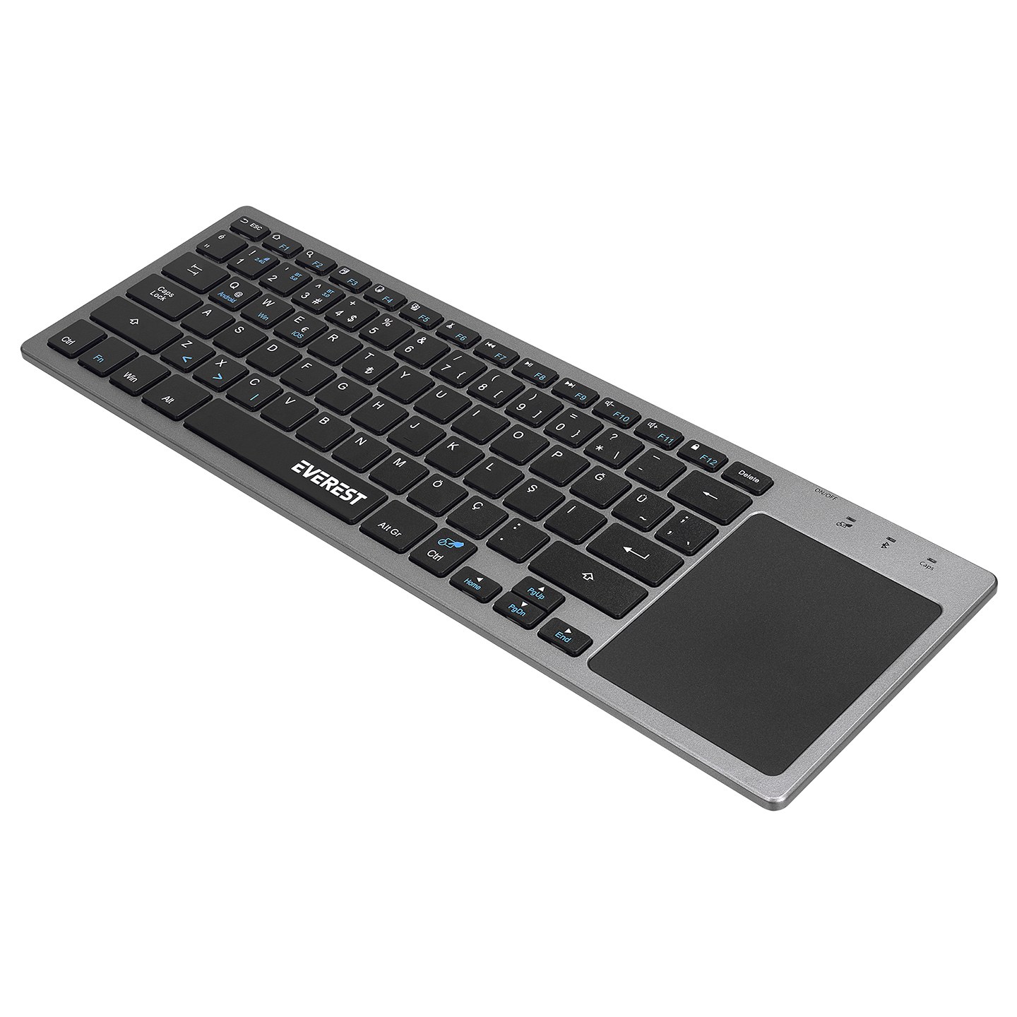 Everest EKW-61 Bluetooth+ 2.4Ghz ToucPad Mouse Q Mac/Win/Android/Ios Uyumlu Kablosuz TV Klavye