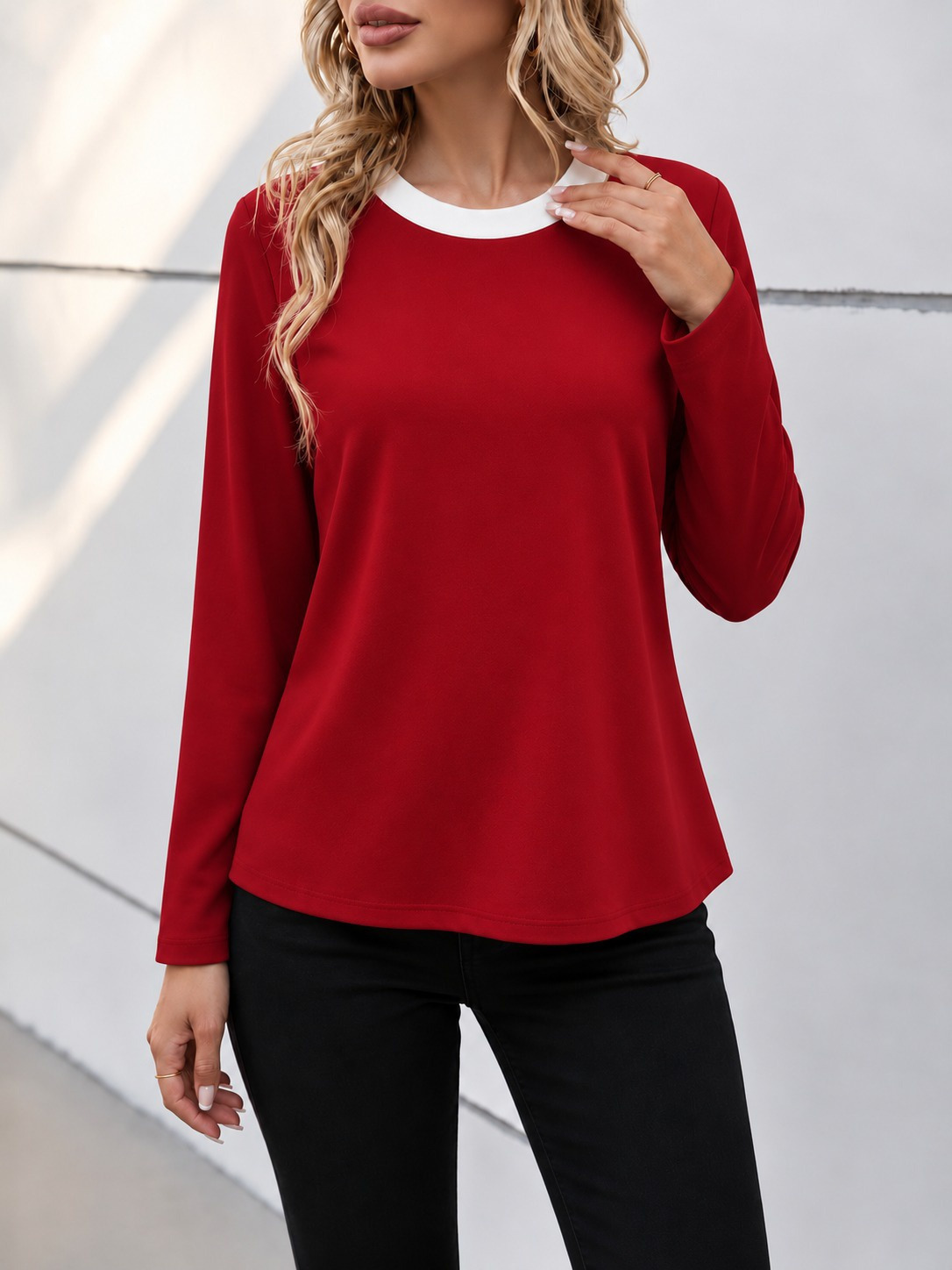 Girince 195062 Women's Long-Sleeve Modal Blouse