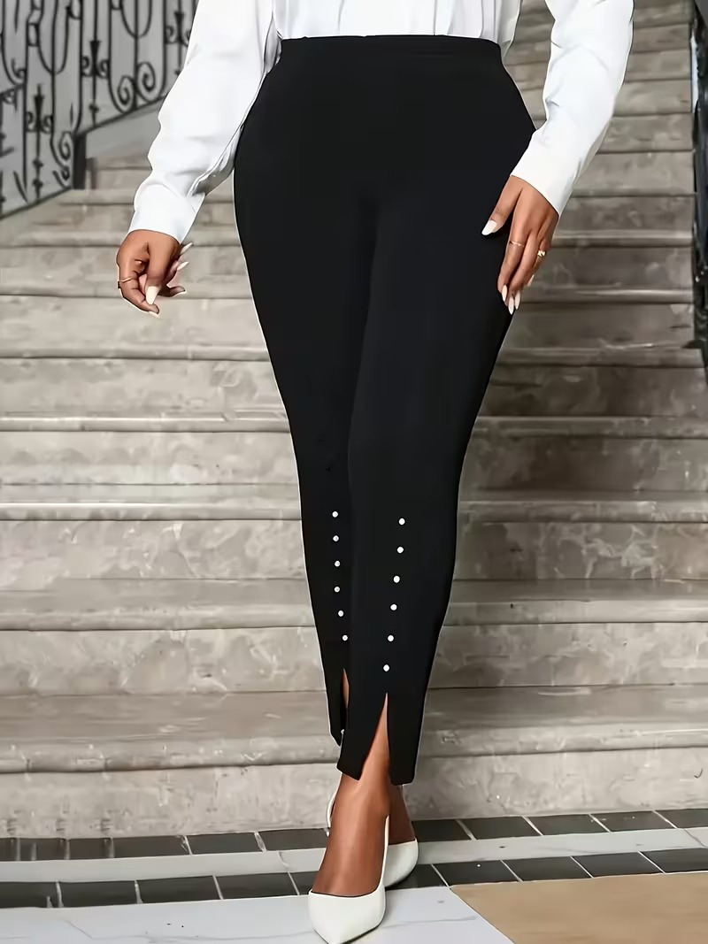 Girince 195039 Women's High-Waist Crepe Trousers