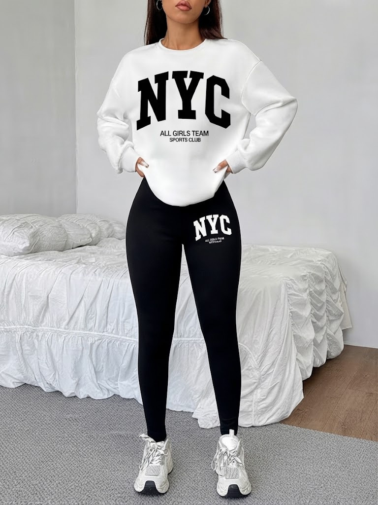 Girince 194882 Women's Blouse and Leggings Set