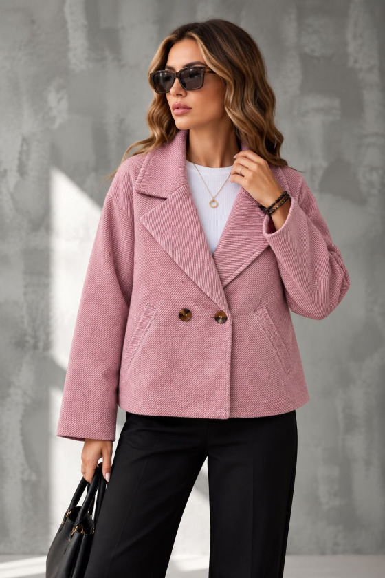 Girince 194665 Double-Breasted Short Jacket Coat