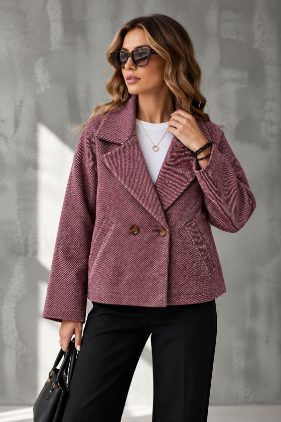 Girince 194662 Double-Breasted Short Jacket Coat