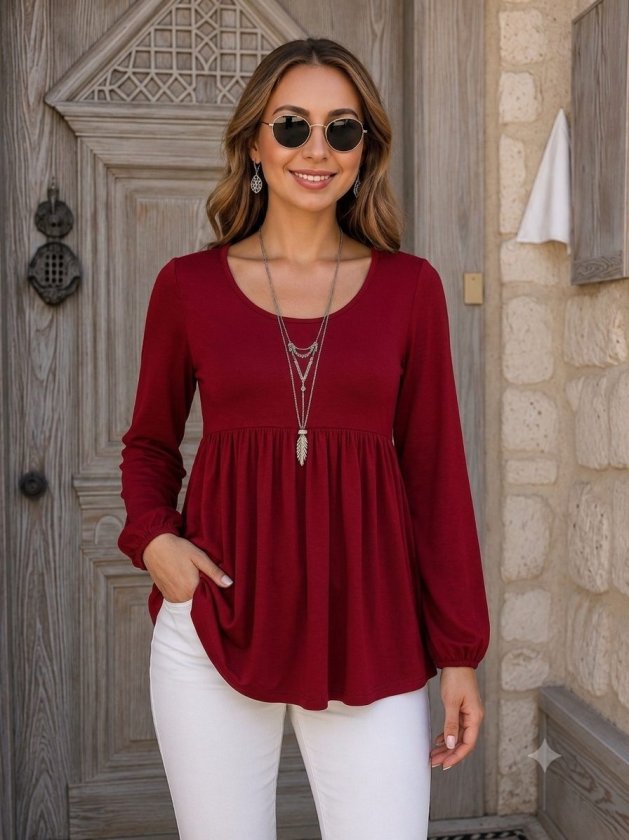 Girince 193859 Women's Long-Sleeve Viscose Blouse