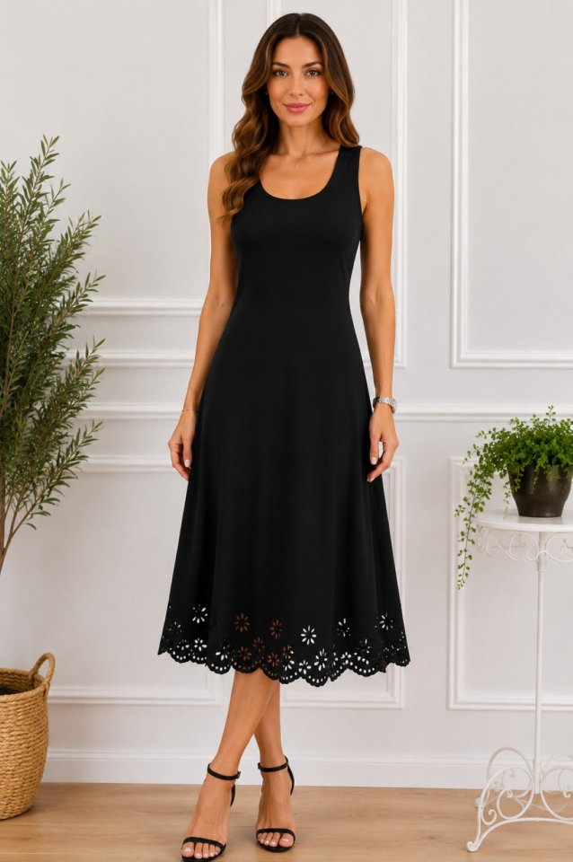 Girince 193233 Sleeveless Floral Midi Dress