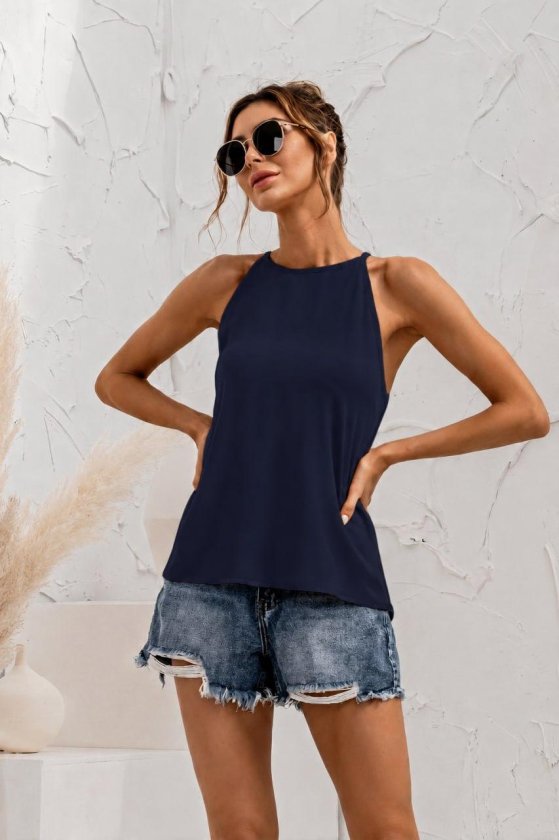 Girince 192461 Women's Sleeveless Back-Keyhole Tank Blouse