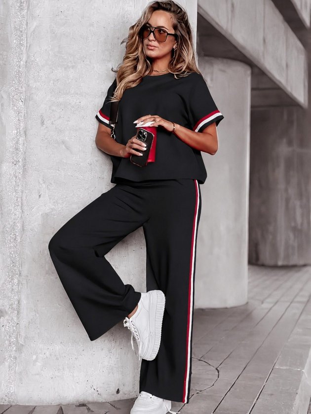 Girince 192359 Women's Short-Sleeve Top and Trousers Set