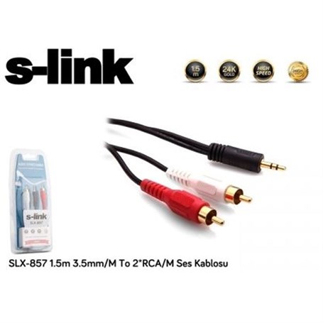 S-Link SL-857 1.5m Stereo Audio Cable