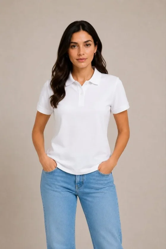 Girince 191311 Women's White Polo Shirt
