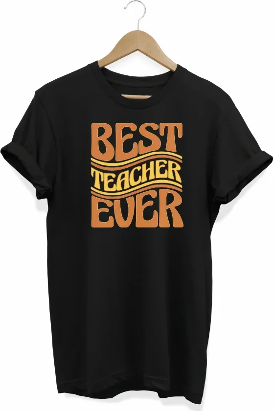 Girince 191123 24 November Teachers’ Day Printed Oversized T-Shirt - Black