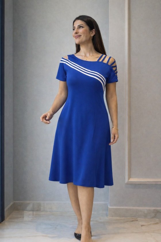 Girince 191062 Women's Short-Sleeve Midi Dress