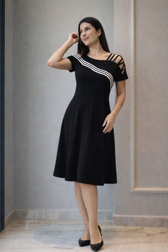 Girince 191061 Women's Short-Sleeve Midi Dress
