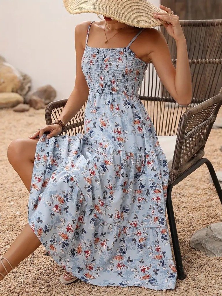Girince 190866 Women's Printed Long Dress