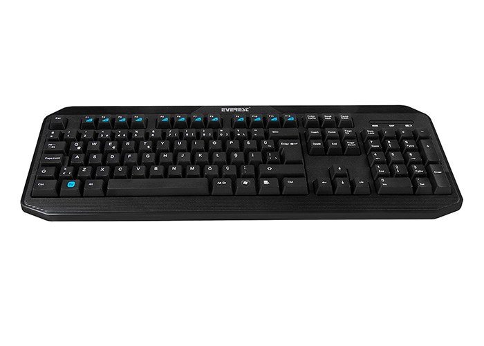 Everest KM-8000 Black Wireless Q Keyboard and Mouse Set