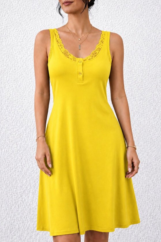Girince 190834 Women's Short Viscose Dress with Straps