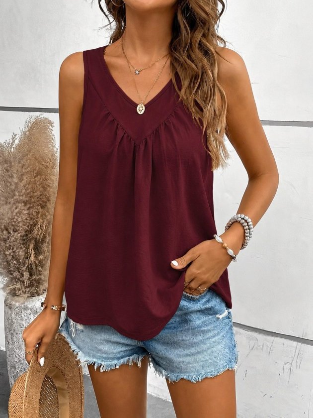 Girince 190637 Women's Strappy V-Neck Aerobin Blouse