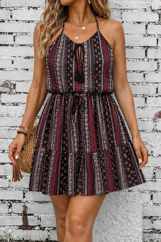 Girince 190630 Women's Printed Short Dress