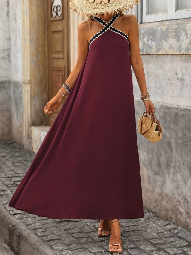Girince 190612 Women's Long Janjan Crepe Dress