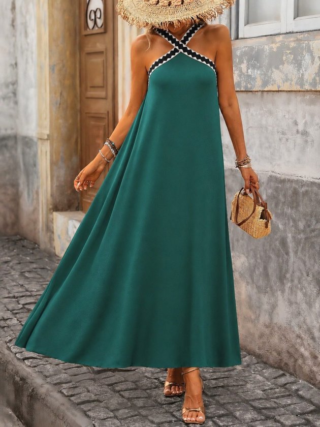 Girince 190611 Women's Long Janjan Crepe Dress