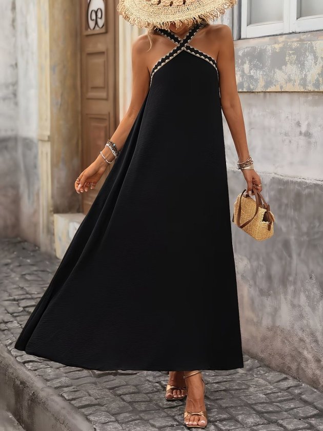 Girince 190610 Women's Long Janjan Crepe Dress