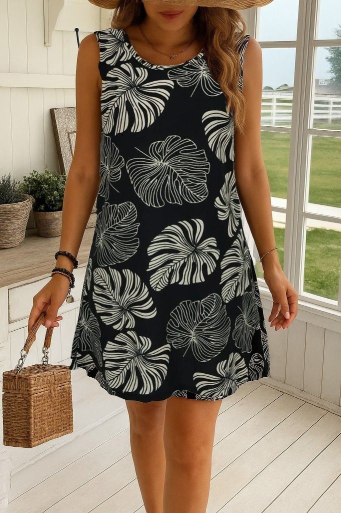 Girince 190452 Sleeveless Printed Women’s Dress