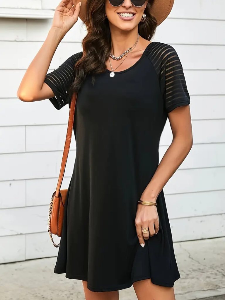 Girince 190434 Women's Short-Sleeve Viscose Dress