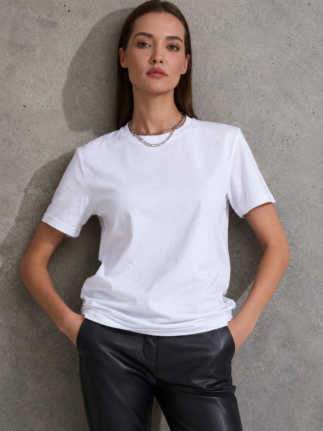 Girince 189797 Unisex Short-Sleeve Viscose Basic Blouse