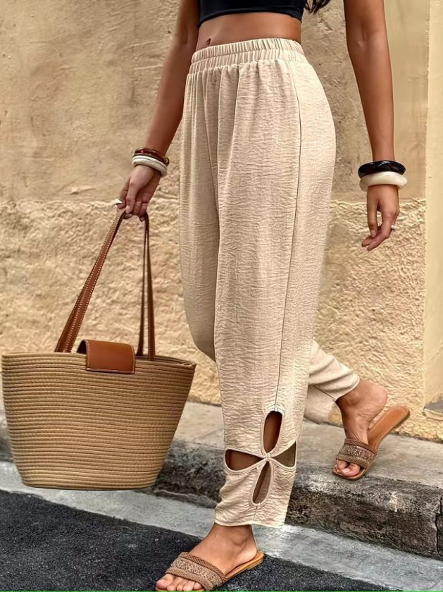Girince 189177 Women's High-Waist Elasticated Trousers