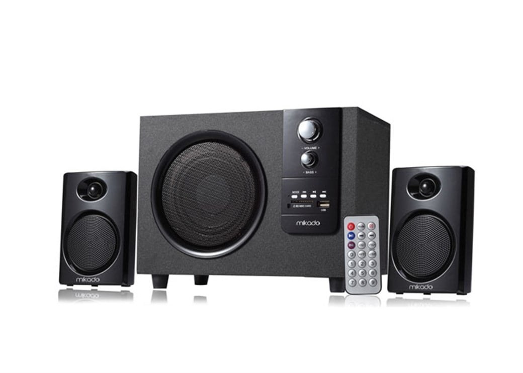 Mikado MD-329FM 2+1 Multimedya Hoparlör Sistemi 10+2×5 W Siyah USB SD FM