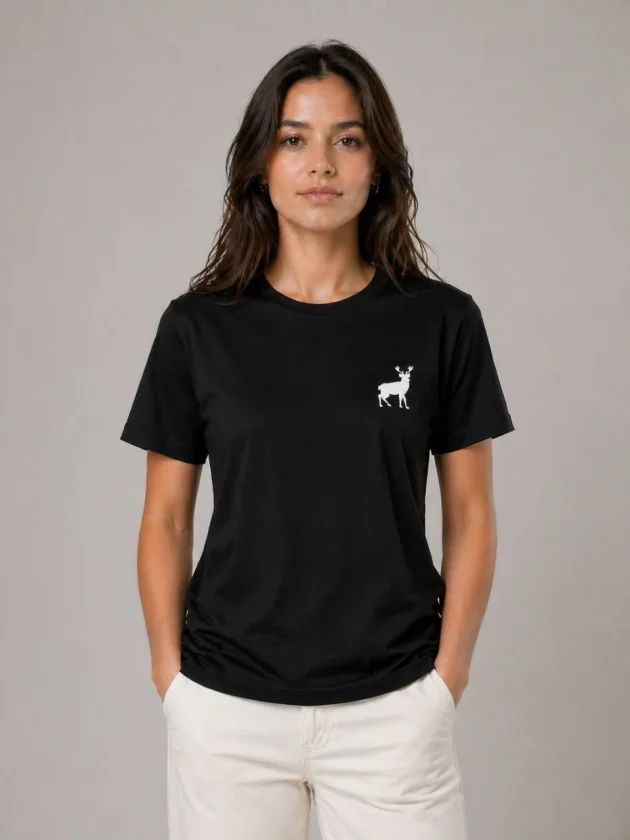 Girince 188741 Black Deer Logo T-Shirt