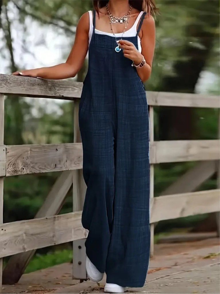 Girince 186758 Women's Wide-Leg Spaghetti-Strap Jumpsuit