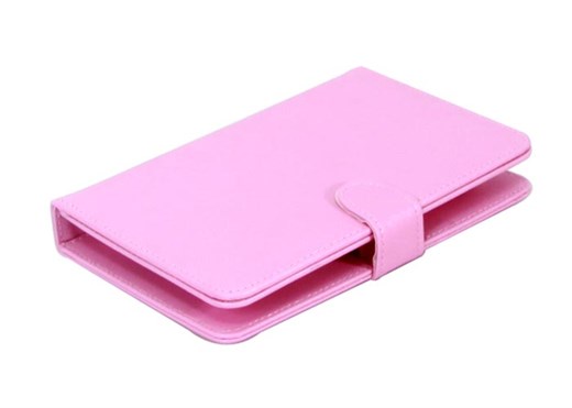 Everest KB-TAB07 7-Inch Pink Tablet Case with Turkish Q Keyboard, Micro + Mini USB