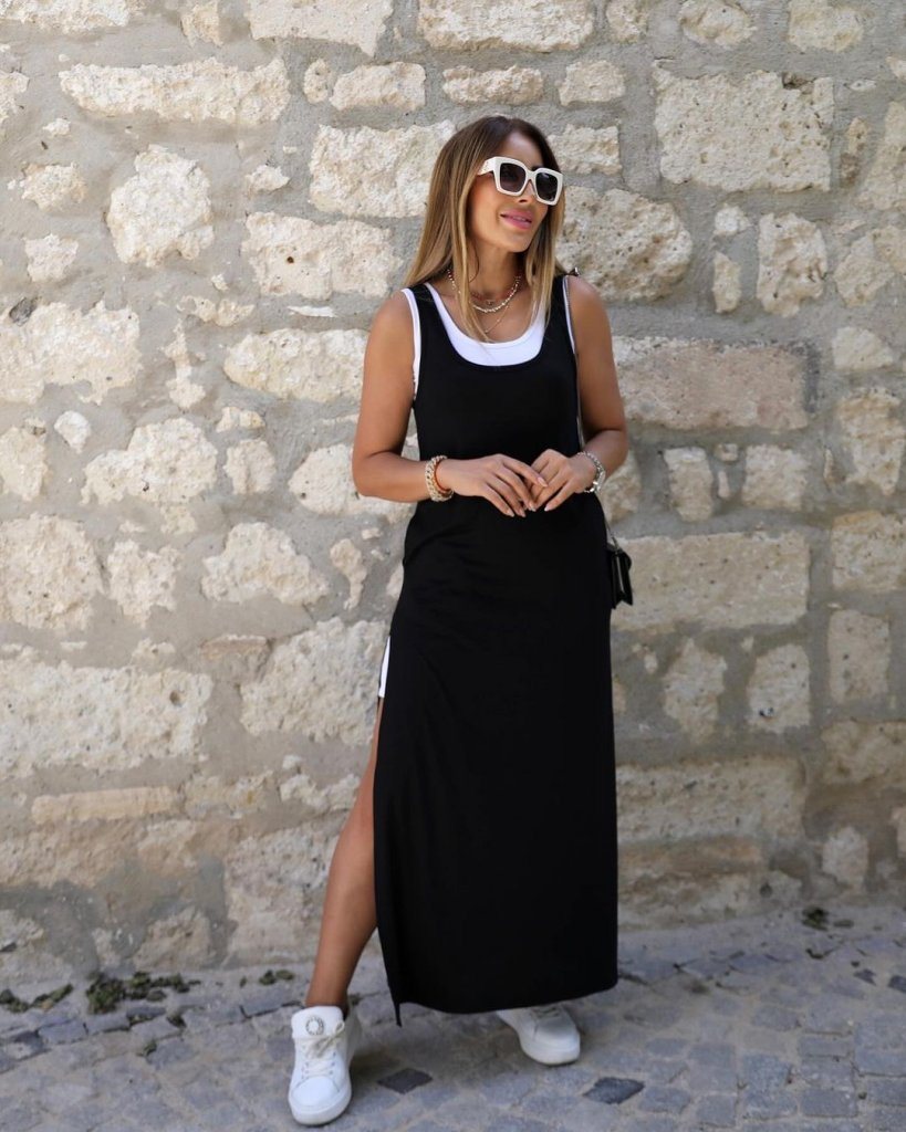 Girince 185806 Women's Strappy Dress and Tank Top Set
