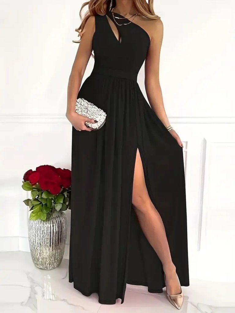 Girince 185763 Women's Asymmetric-Neck Maxi Dress