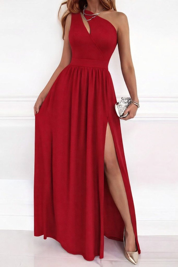 Girince 185762 Women's Asymmetric-Neck Maxi Dress