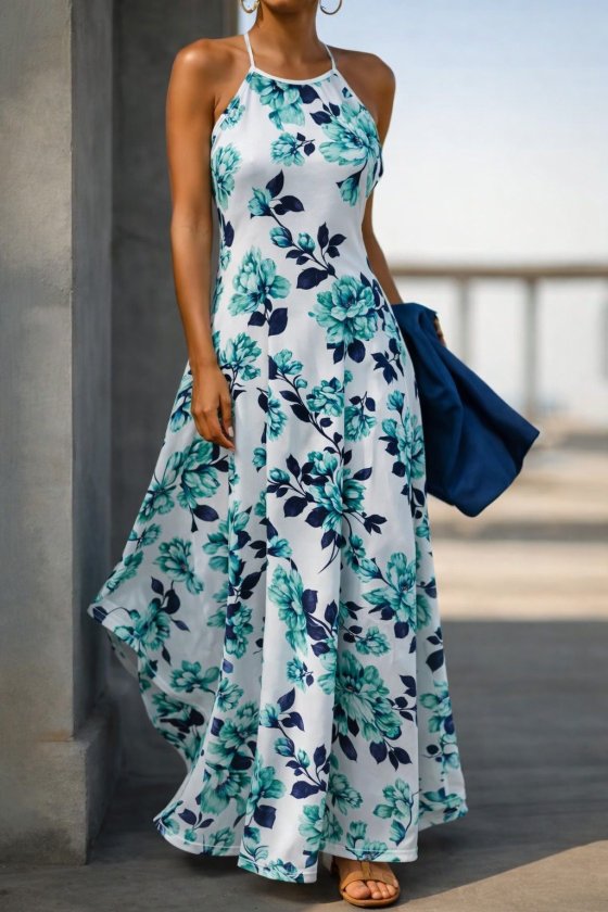 Girince 185761 Women’s Floral Print Long Dress