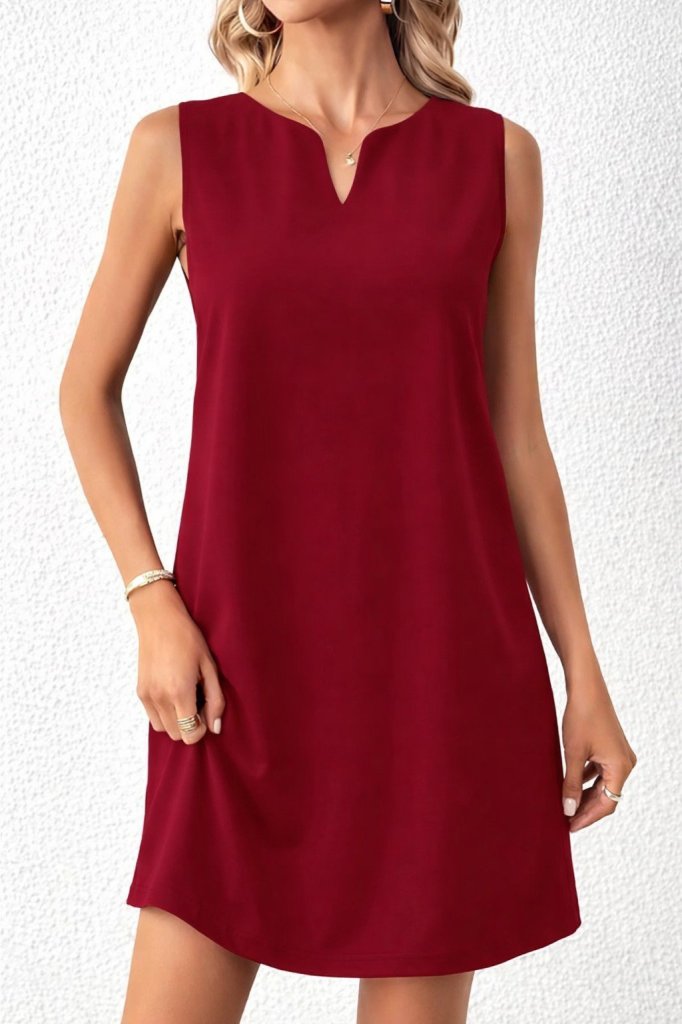 Girince 185713 Women's Strappy V-Neck Mini Crepe Dress