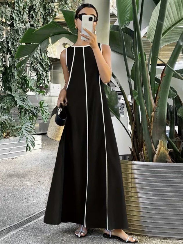 Girince 185003 Long Viscose Dress with Open Shoulders