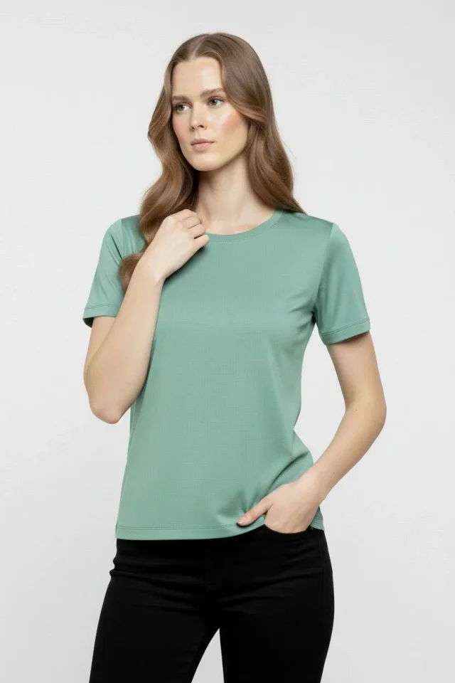 Girince 184443 Мятно-зелёная футболка Slim Fit