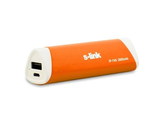 S-Link IP-745 Внешний аккумулятор 2600 мАч с батареей Samsung, оранжевый