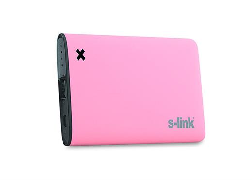 S-Link IP-M42 Внешний аккумулятор 4200mAh, розовый, выход 2.1A