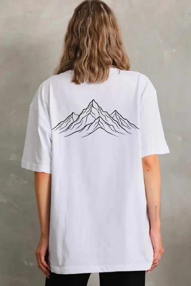 Girince Nihilist Penguen Oversize White Crew Neck T-Shirt