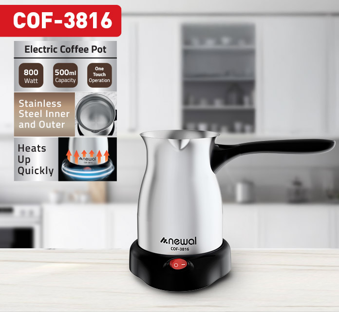 Newal COF3816 Stainless Steel Turkish Coffee Maker