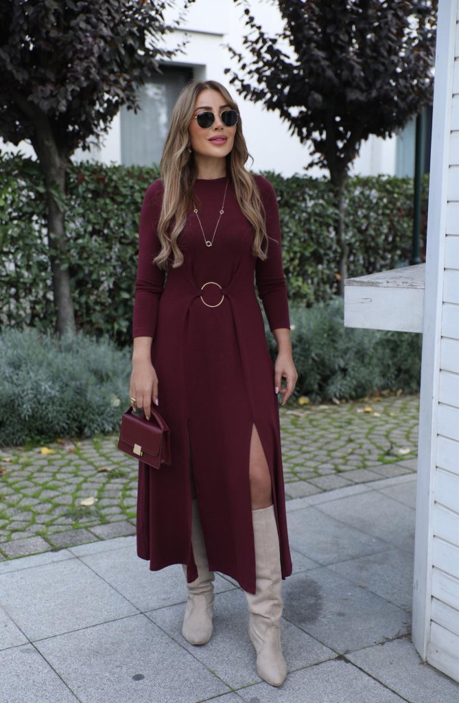 Girince 179032 Women's Long-Sleeve Maxi Dress