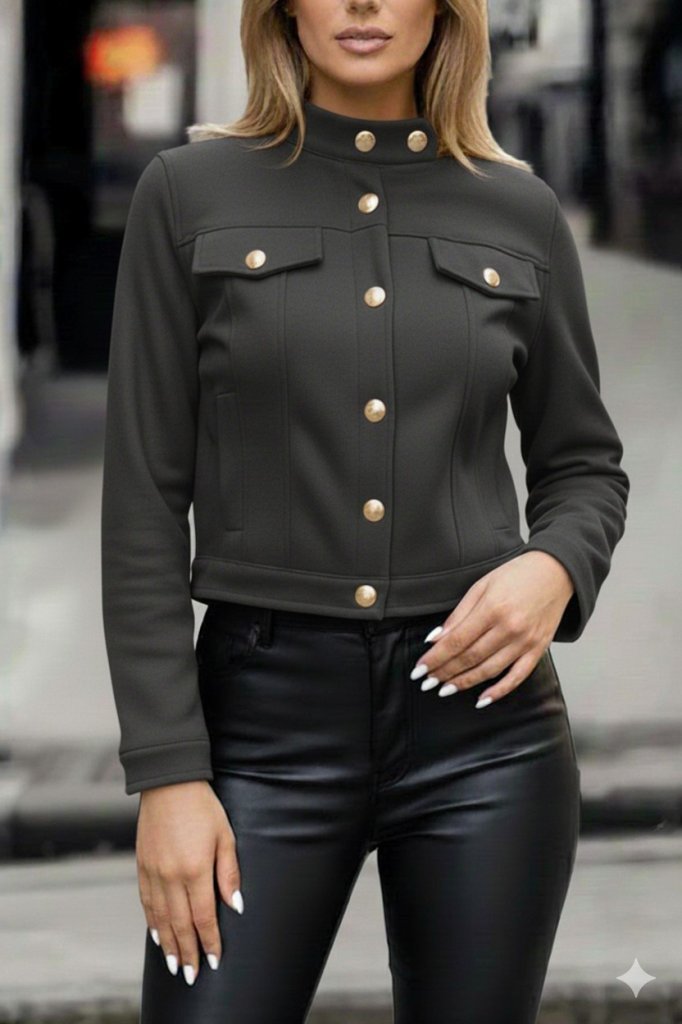 Girince 178782 Women's Long-Sleeve Suede Short Jacket