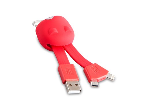 S-Link IP-304 Red iPhone 5/6+ Micro USB Adapter