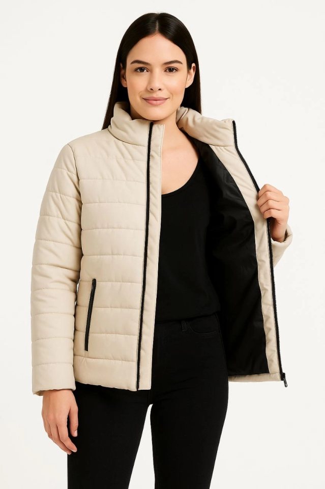 Girince 174177 Beige Bomber Jacket