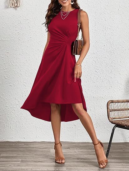 Girince 163954 Women's Sleeveless Asymmetric Dress