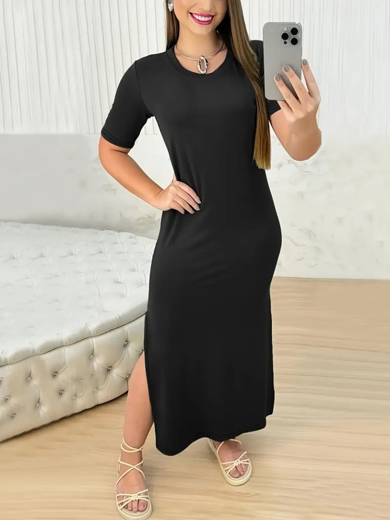 Girince 161548 Women's Short-Sleeve Viscose Dress