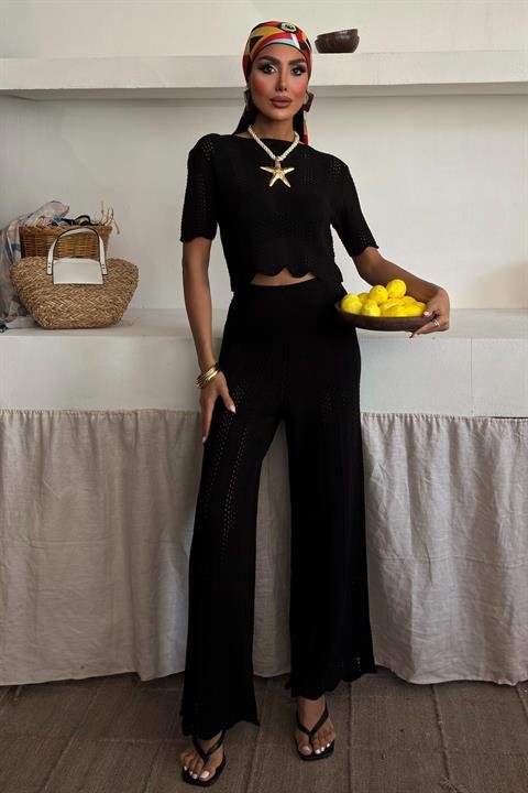 Girince Knit Blouse and Trousers Set 10084-025